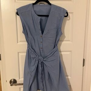 Zara Light Blue Sleeveless Mini Dress